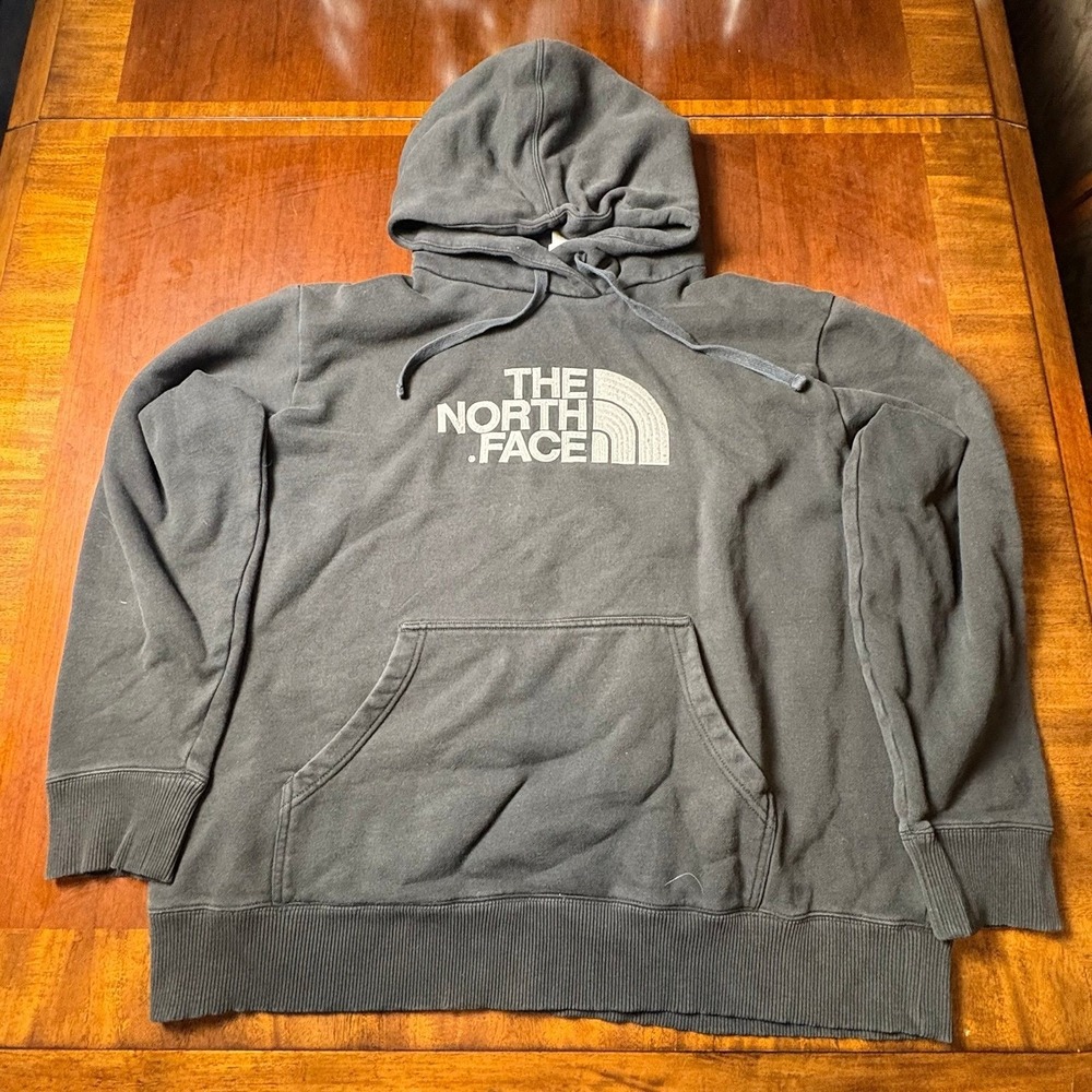 The North Face Distressed Washed Black Pullover Hoodie